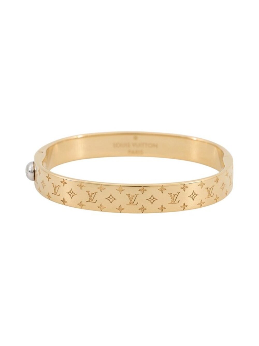Louis Vuitton Bangle Monogram Pattern Cuff Nanogram M Bracelet
